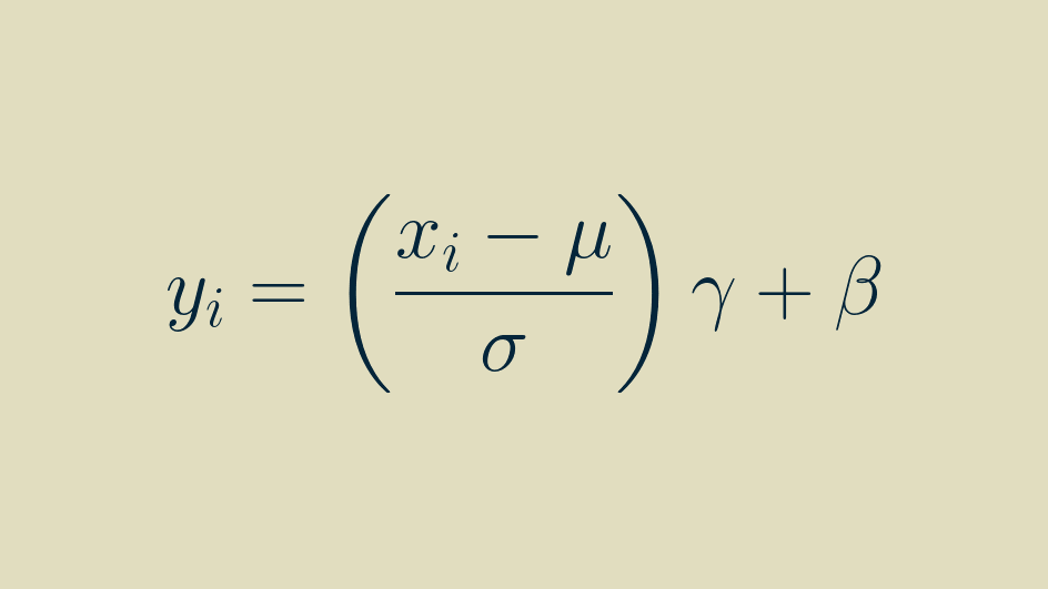 Definition of batch norm, including beta and gamma