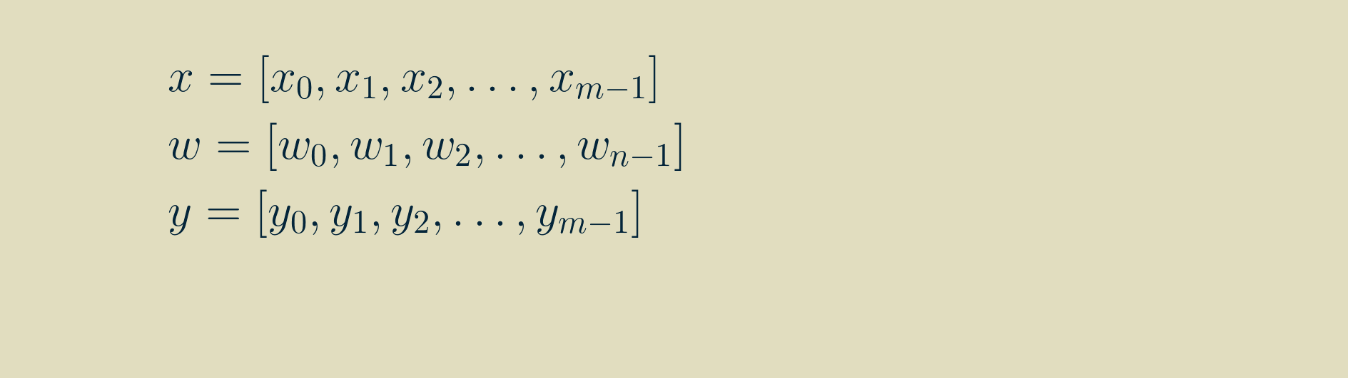 Signal and kernel definitions