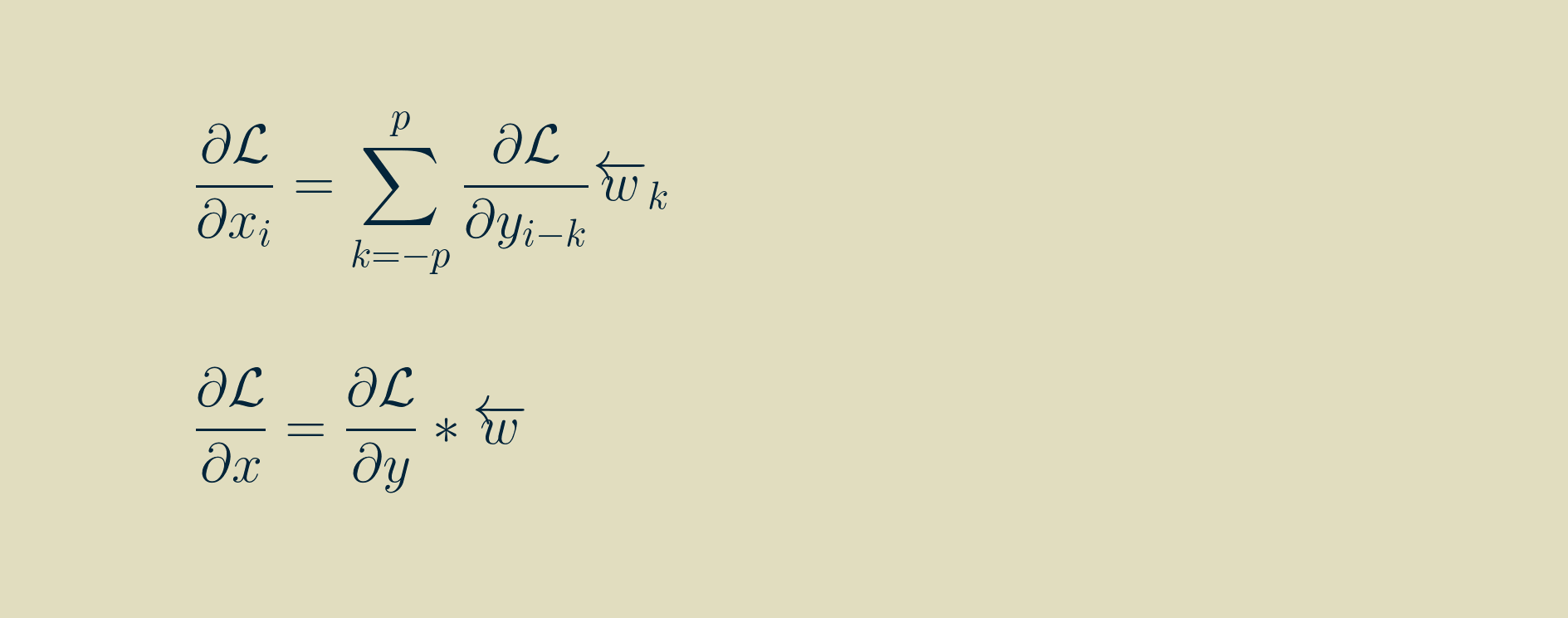 Concise calulation of the input gradient