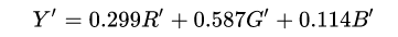 Equation for combining red, green, and blue channels